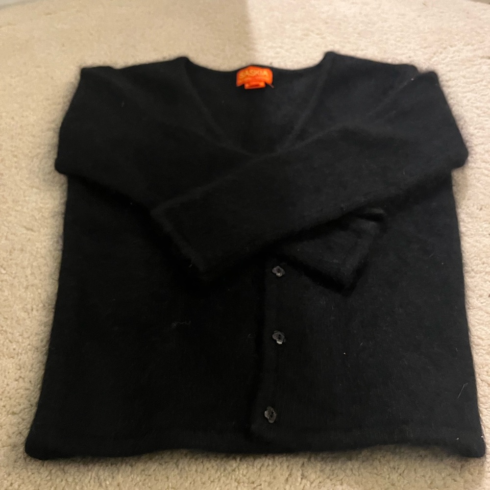 Saskia Cropped alpaca cardigan